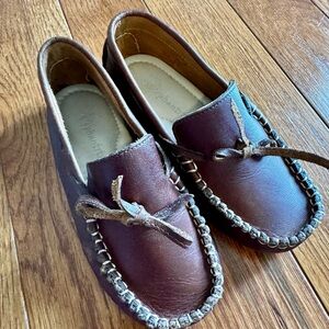 Elephantito Brown Leather Driving Loafer Shoes